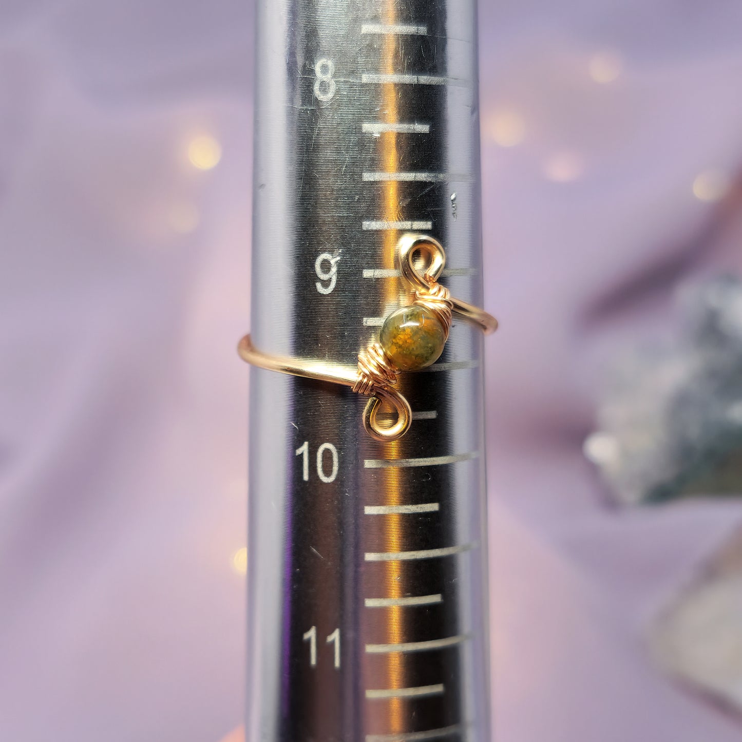 Earthy Fairy Moss Agate Ring