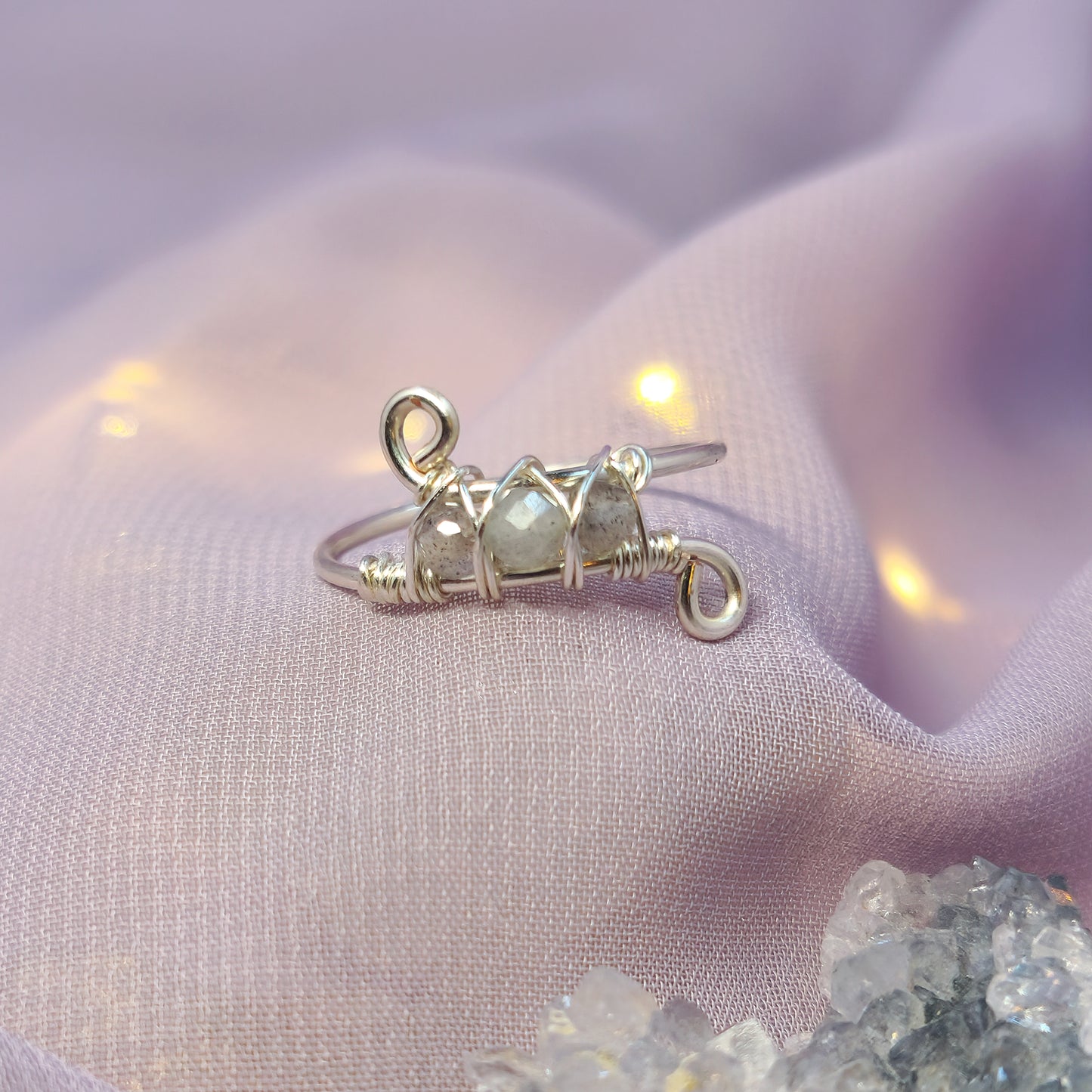 Mystical Witchy Fairy Labradorite Ring