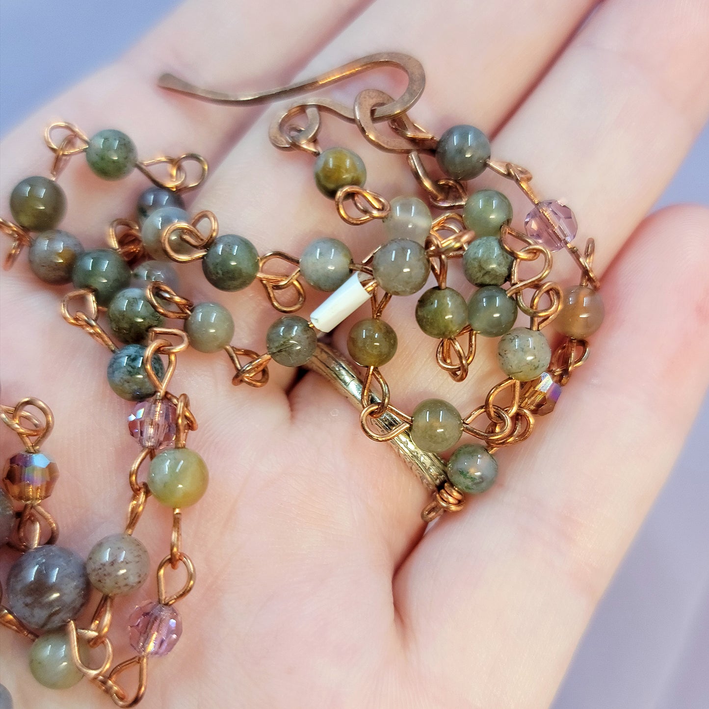 Mystical Witchy Fairy Ocean Jasper Copper Necklace