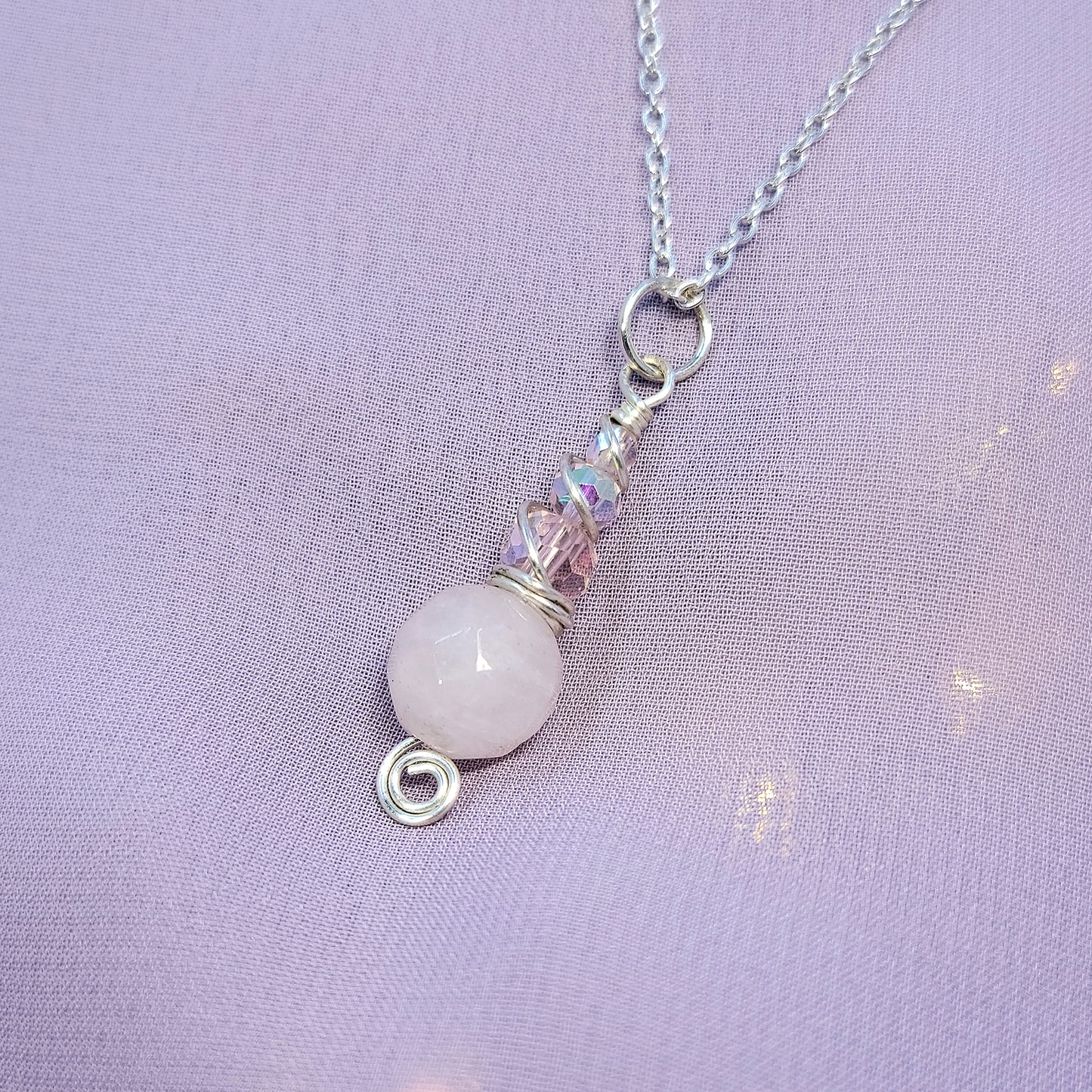 Ethereal Fairy Rose Quartz Necklace