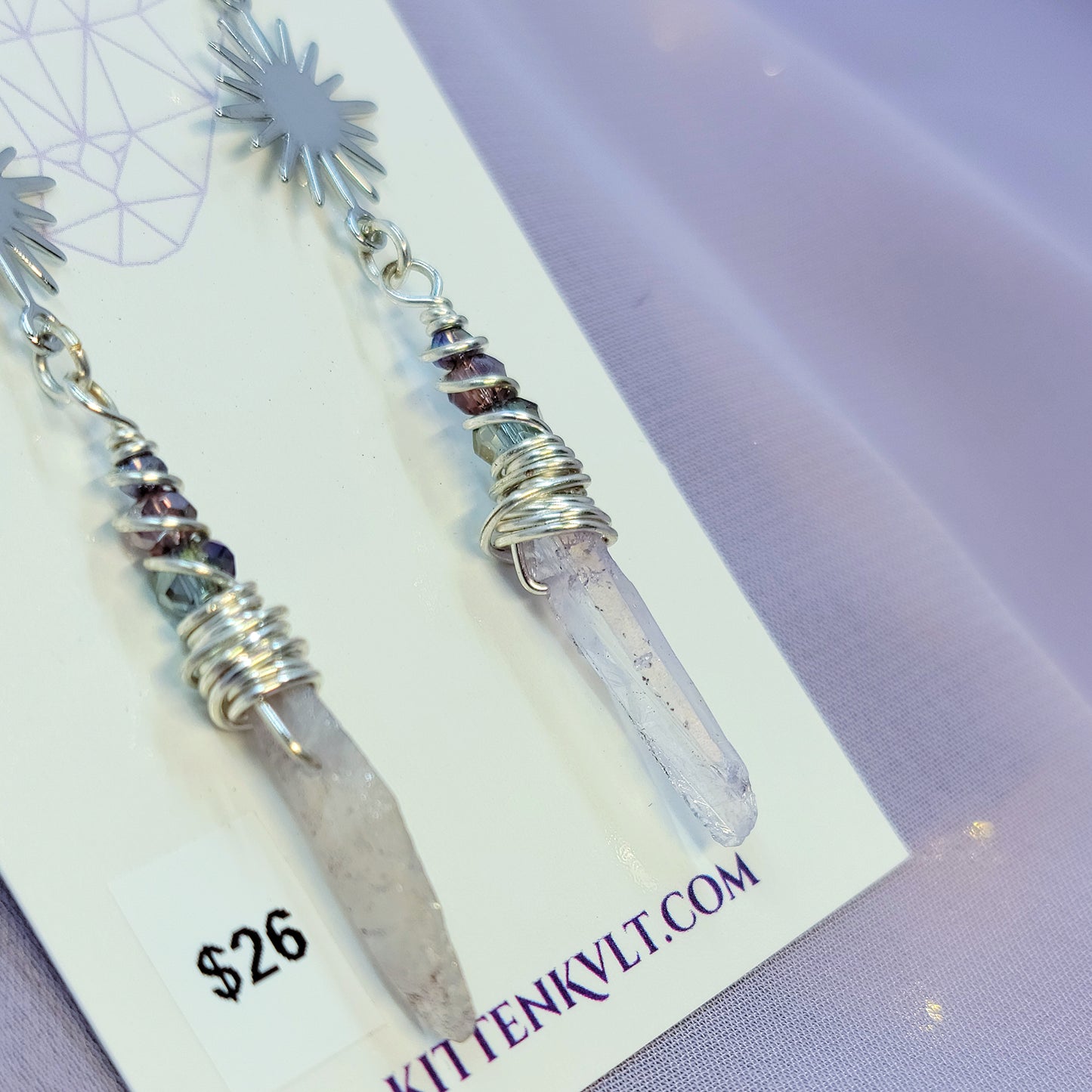 Celestial Aura Quartz Earrings