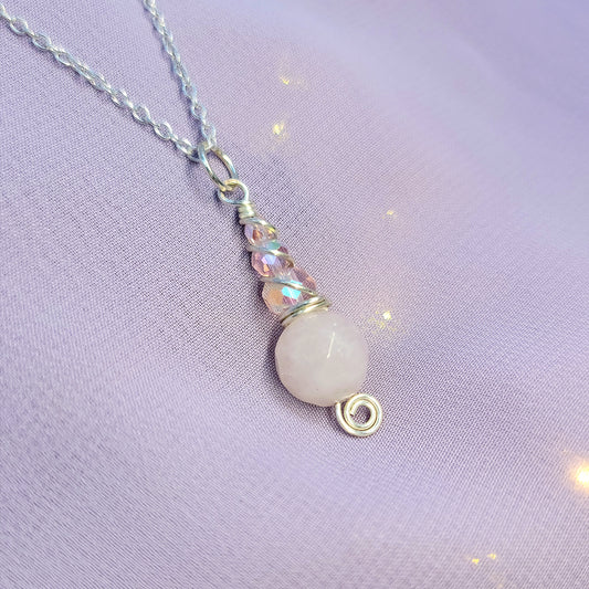 Ethereal Fairy Rose Quartz Necklace