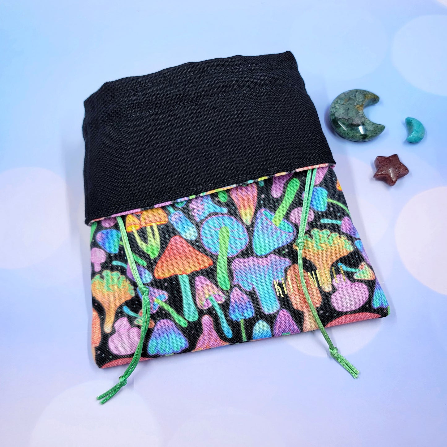 Psychedelic Rainbow Witchy Mushroom Trinket Pouch