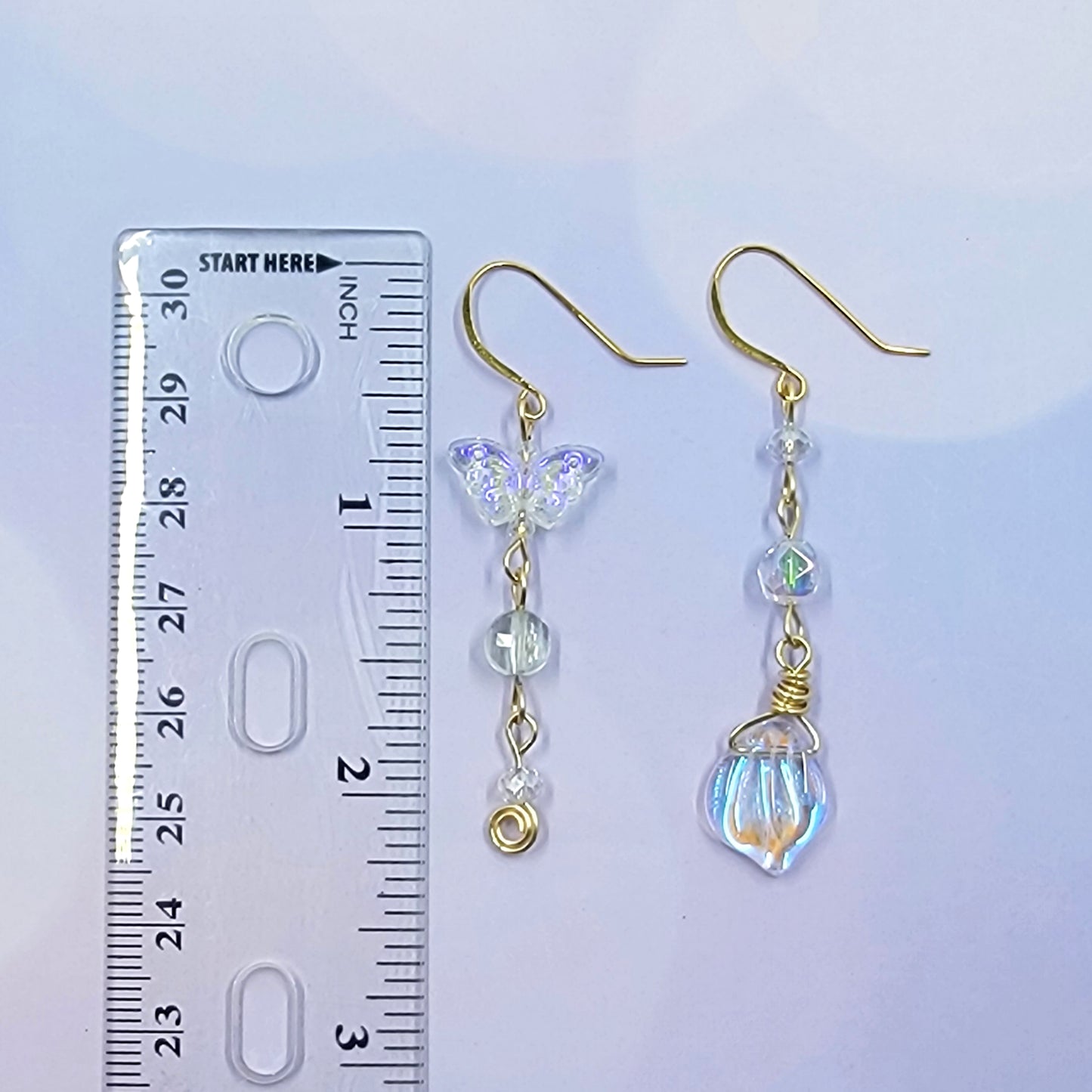 Ethereal Fluorite Butterfly Earrings