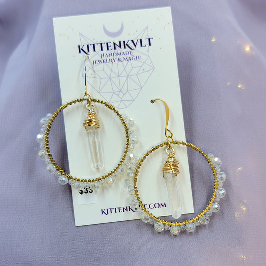 Ethereal Quartz Sun Catcher Earrings