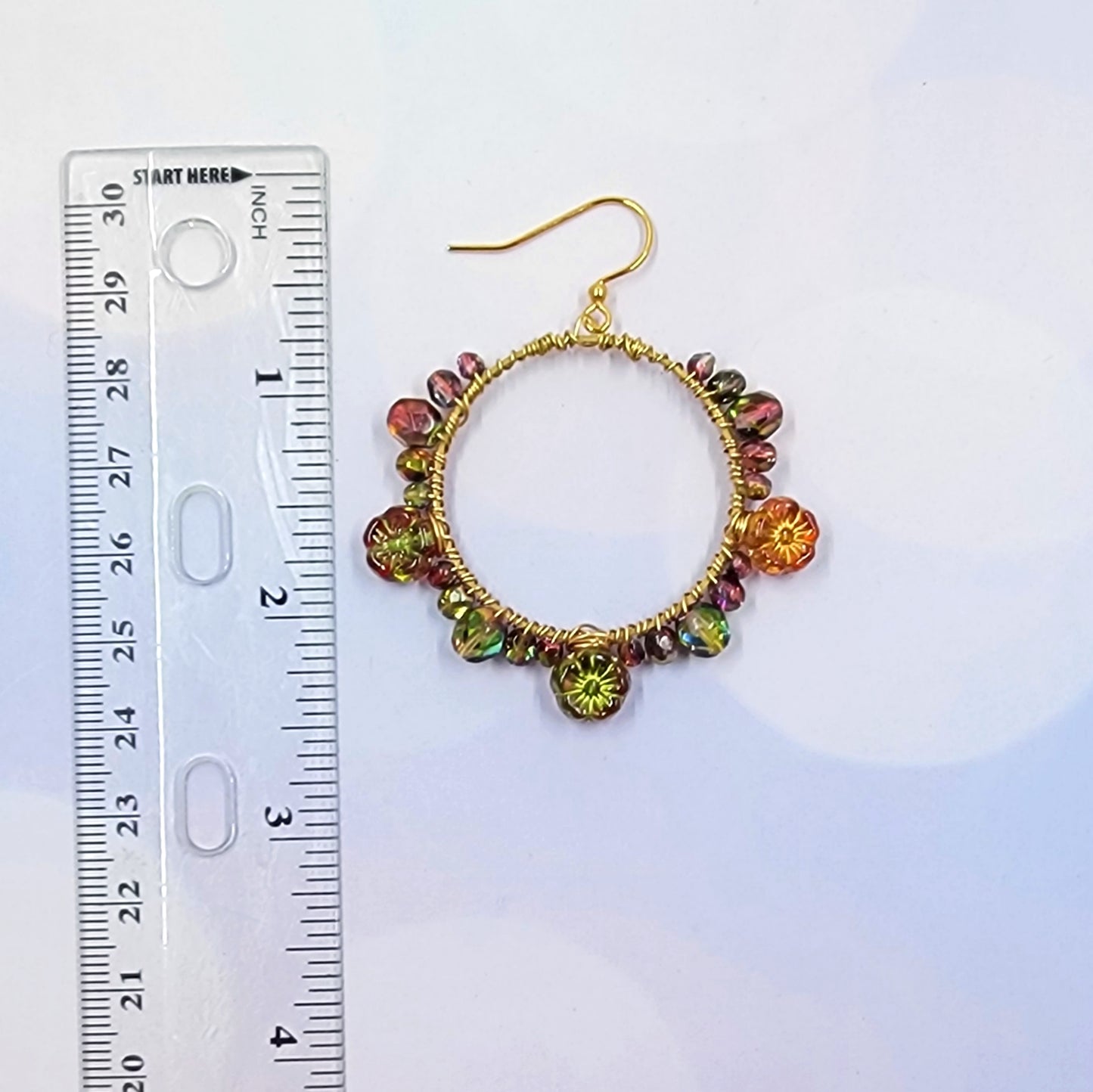 Rainbow Flower Earrings