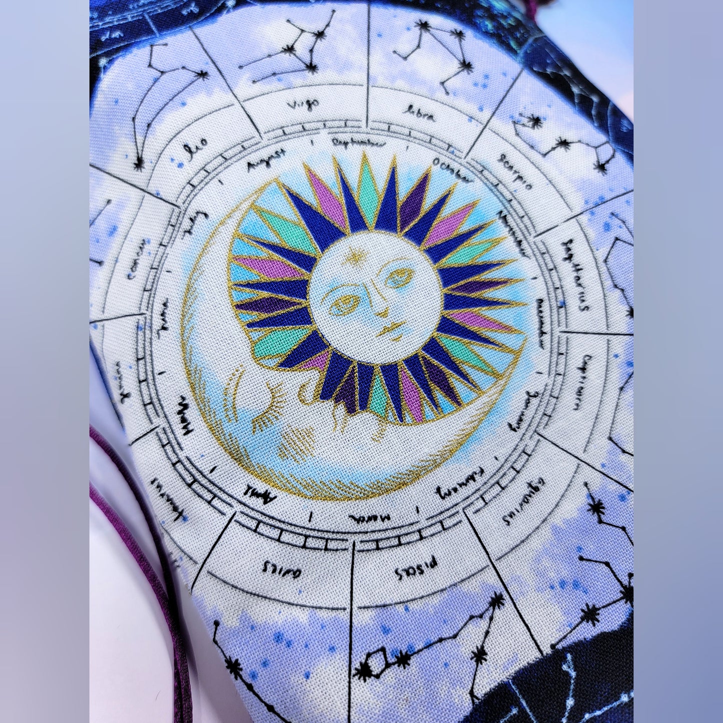 Witchy Celestial Zodiac Cosmic Tarot Pouch