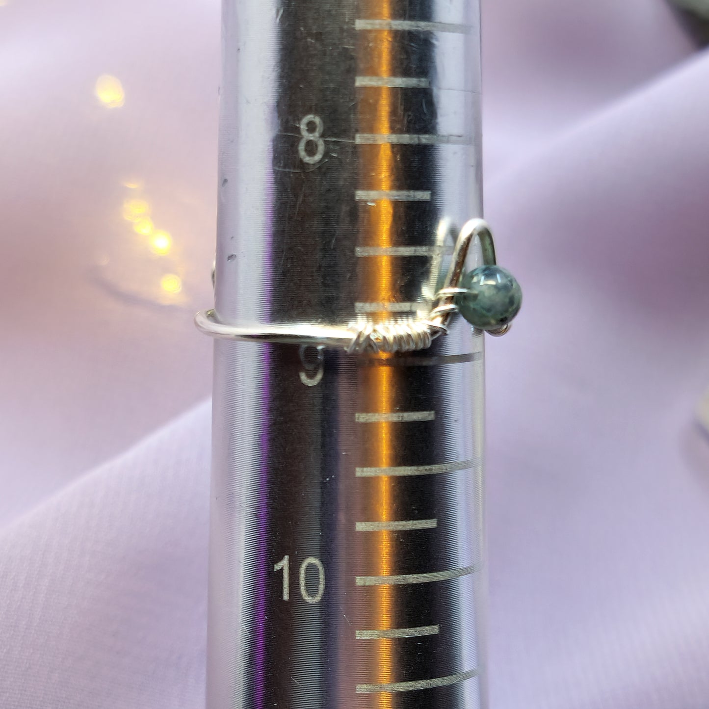 Elven Fairy Moss Agate Adjustable Ring