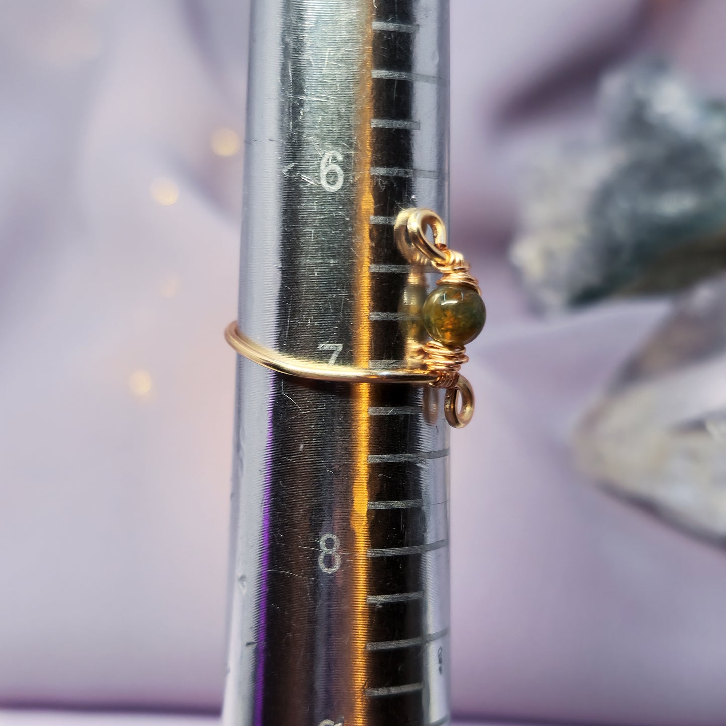Earthy Fairy Moss Agate Ring