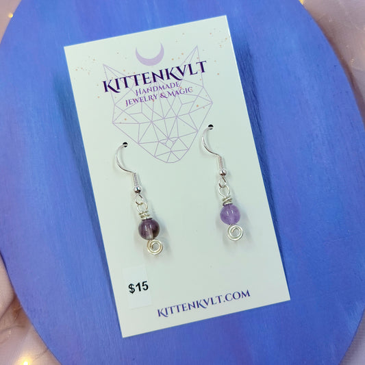 Dainty Fairy Amethyst Earrings