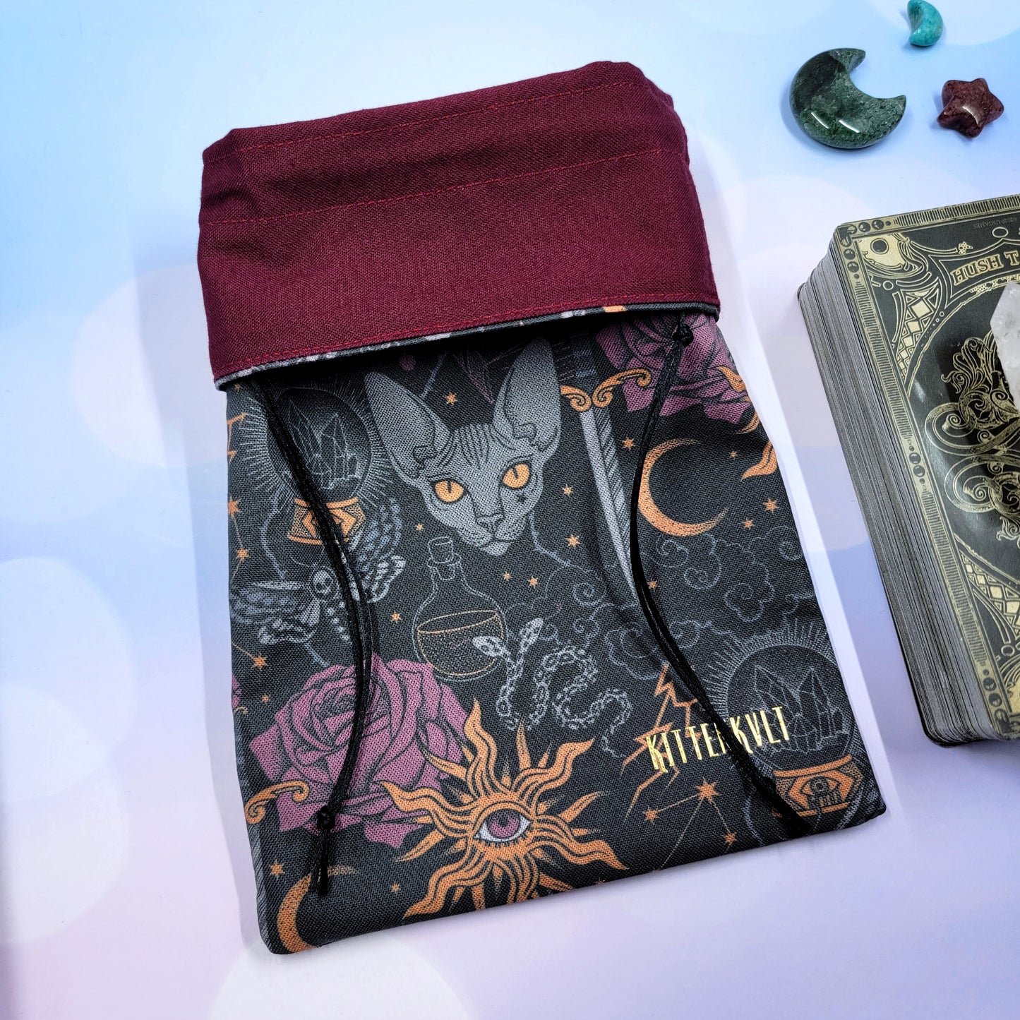 Witchy Gothic Hairless Spynx Tarot Pouch