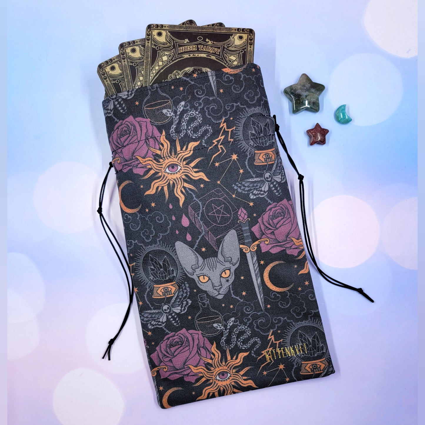 Witchy Gothic Hairless Spynx Tarot Pouch