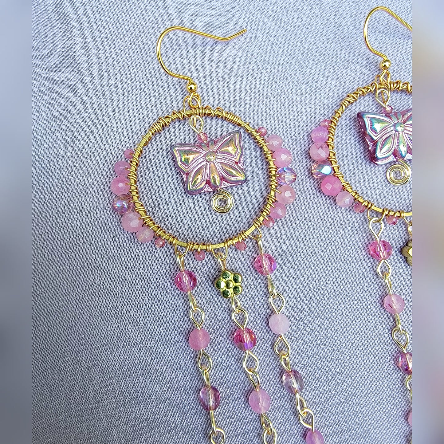 Crystal Butterfly Earrings