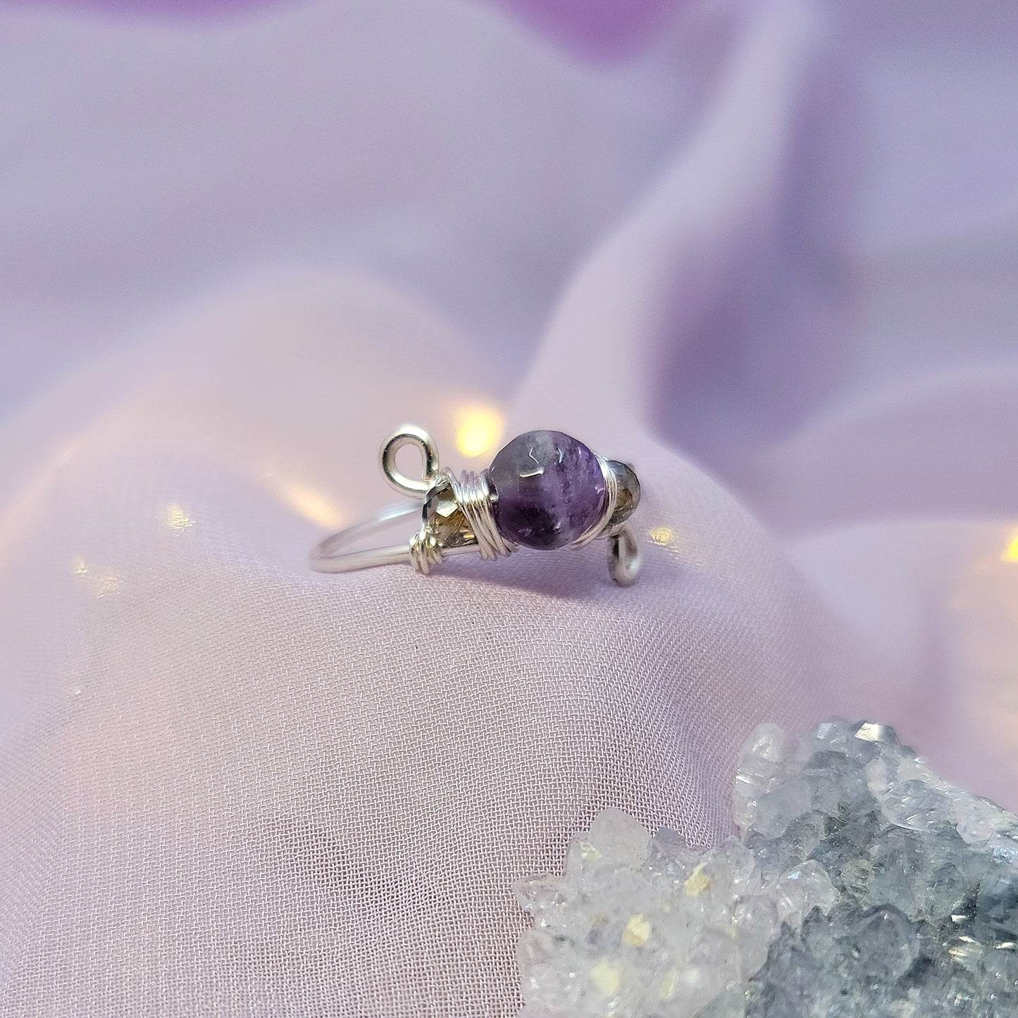 Mystical Witchy Fairy Amethyst Ring