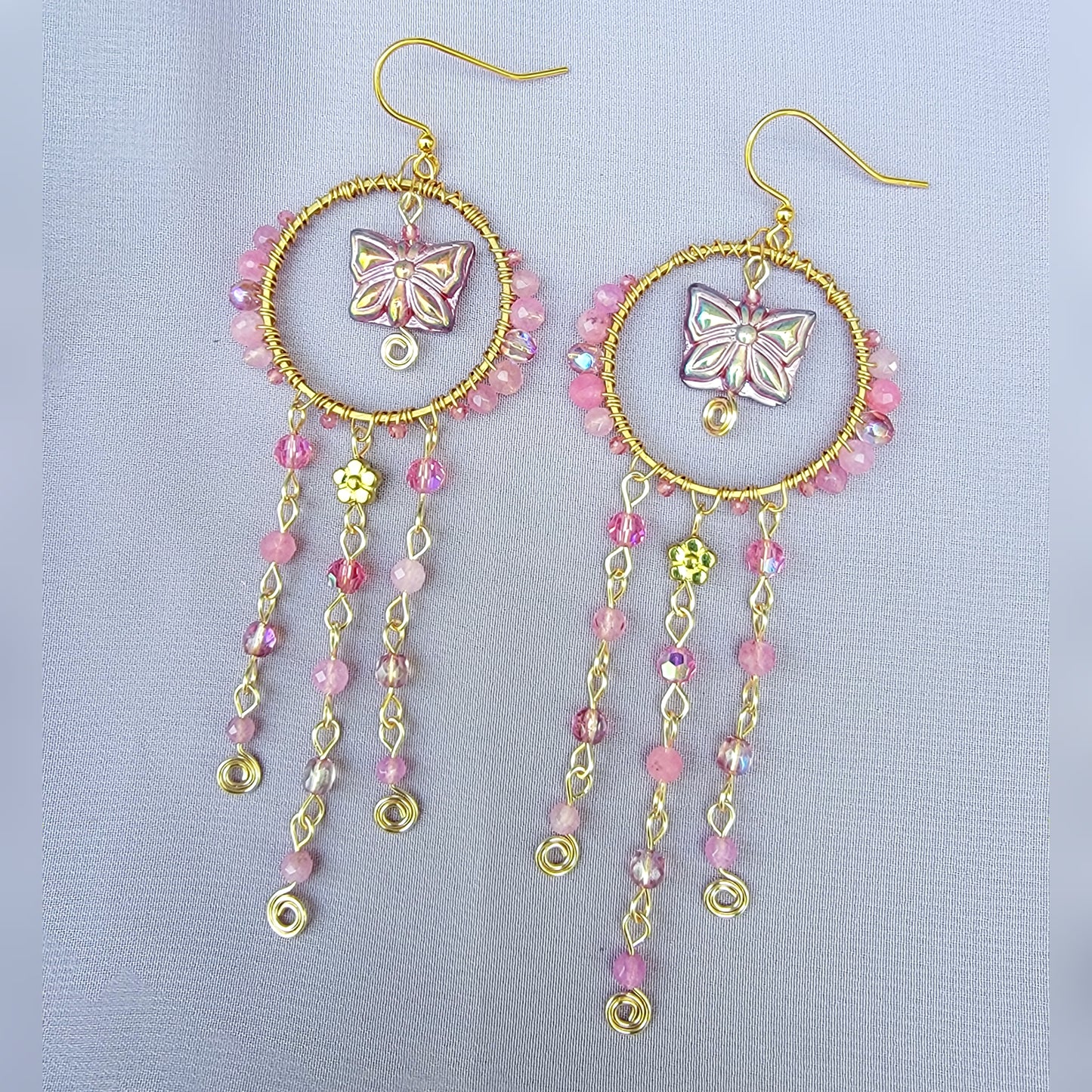 Crystal Butterfly Earrings