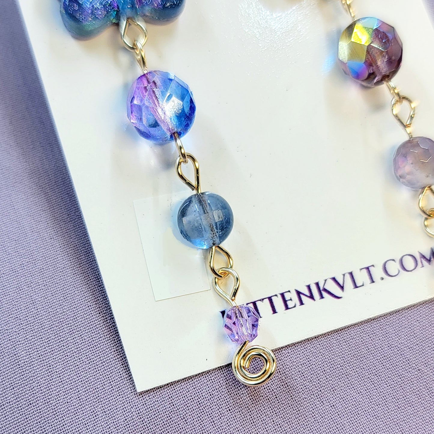 Fluorite & Amethyst Magical Butterfly Earrings