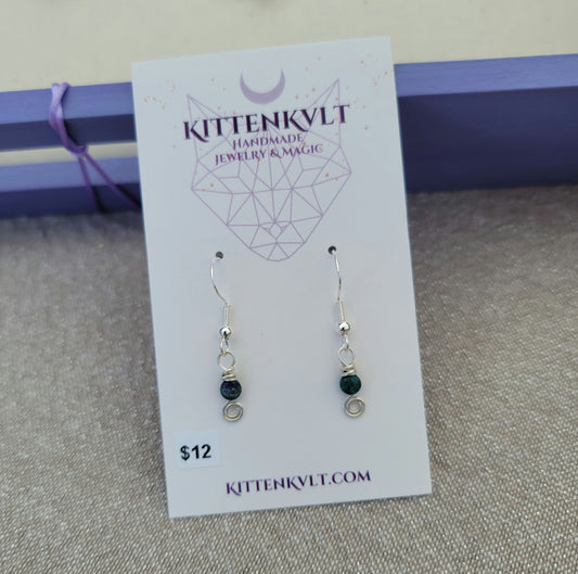 Fairy Azurite Witchy Dainty Earrings