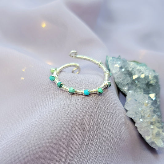 Sea Fairy Siren African Jasper Adjustable Ring