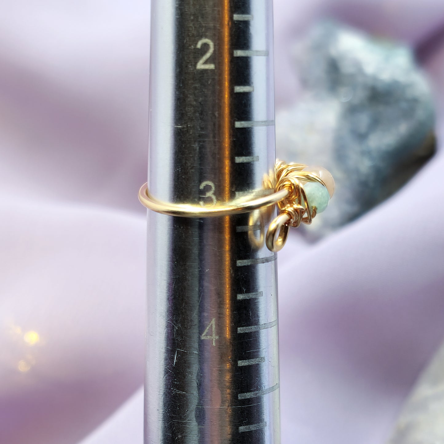 Fairy Sunstone & Amazonite Ring