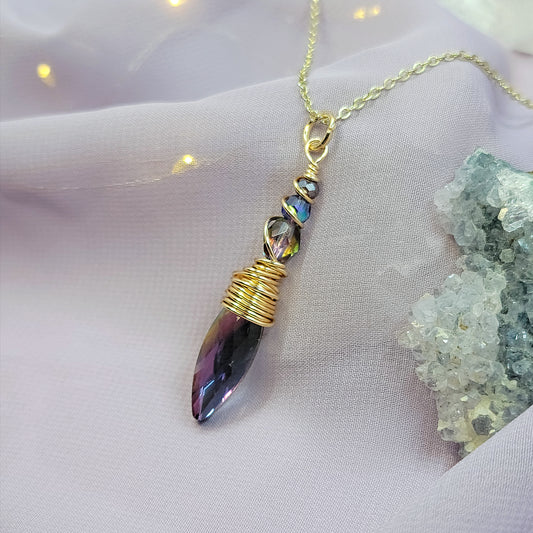 Mystical Fairy Rainbow Sun Catcher Necklace