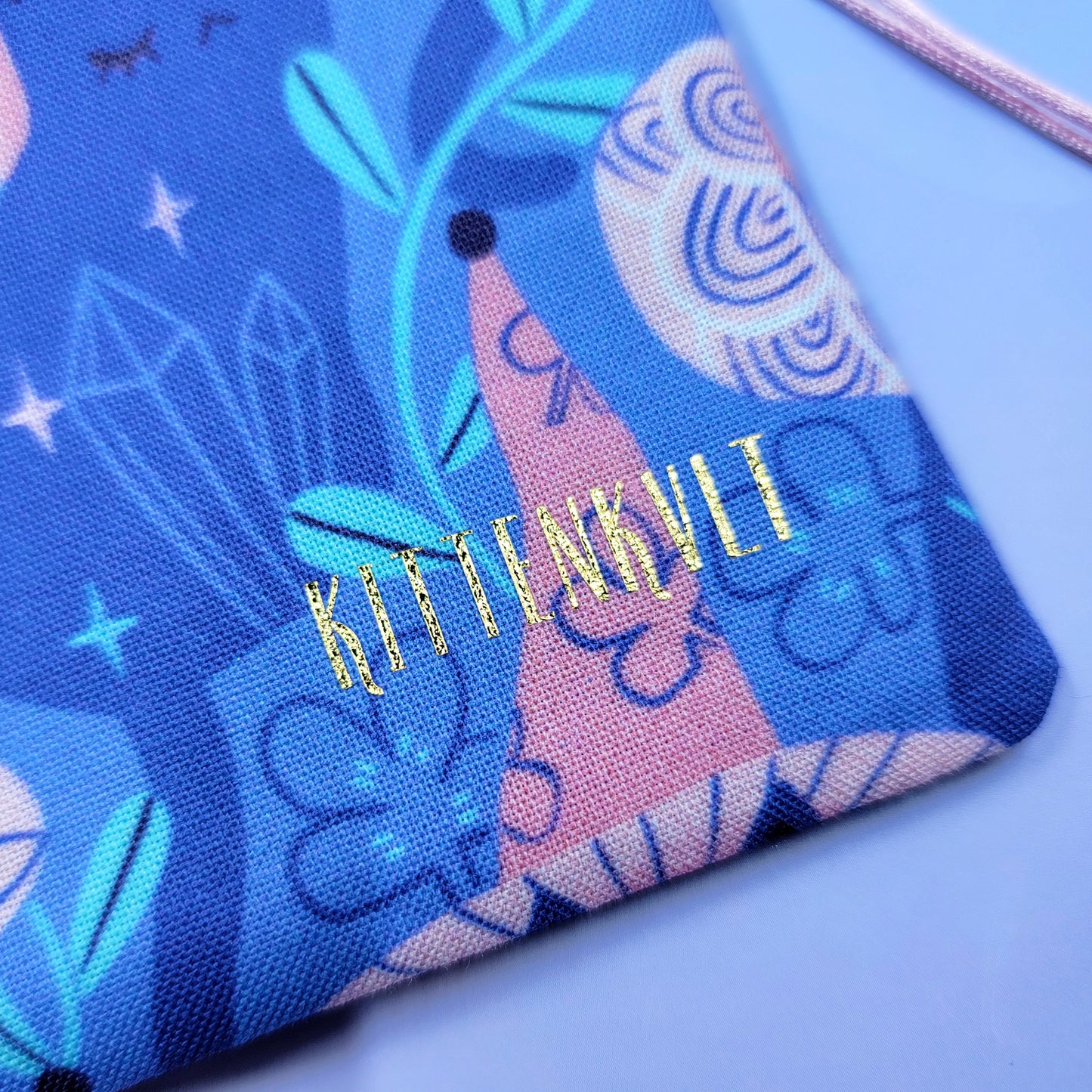 Witchy Mystical Kitty Garden Tarot Pouch