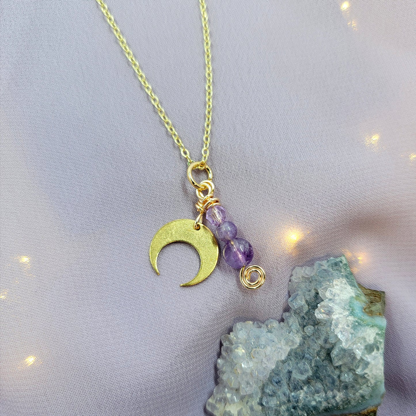 Amethyst Moon Necklace