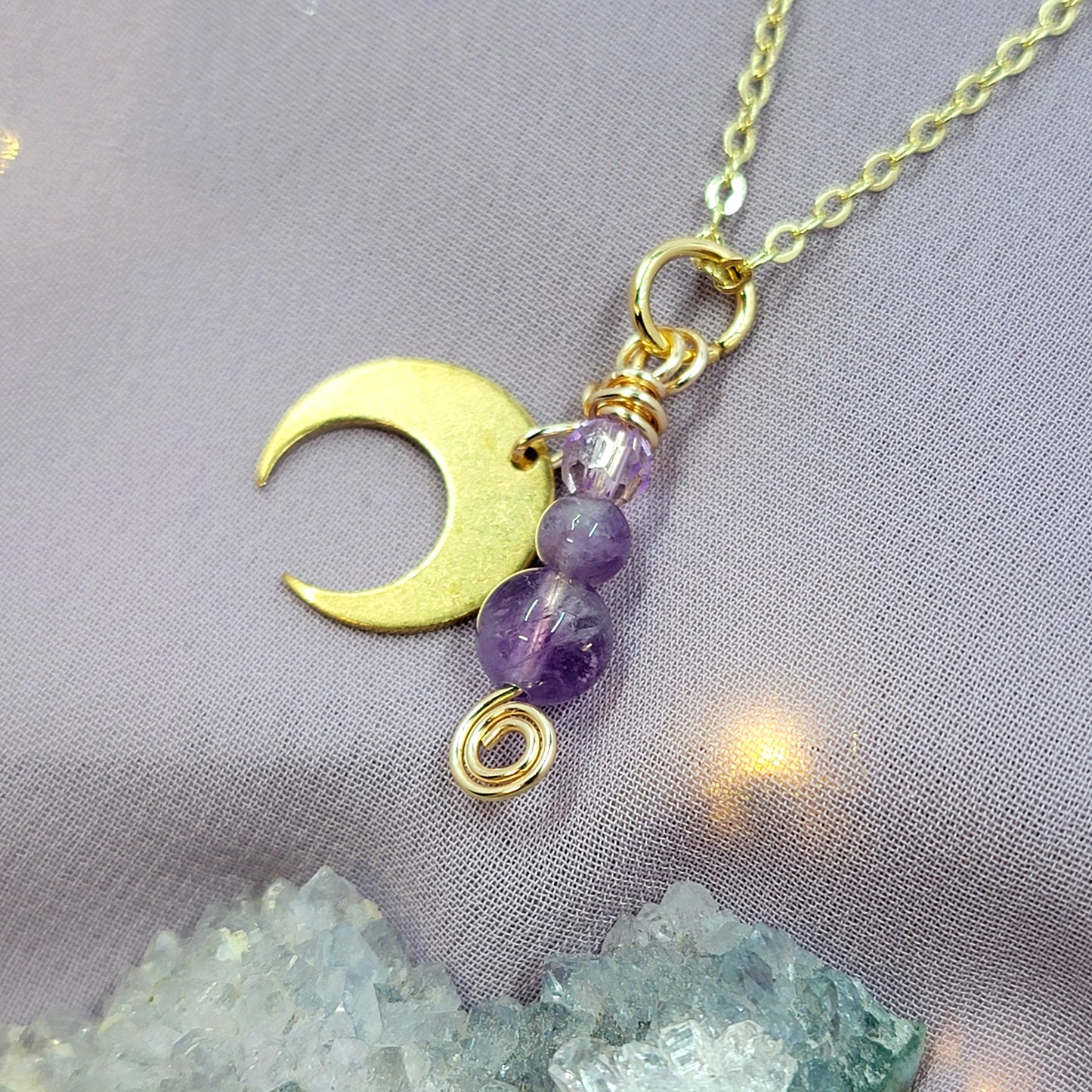 Amethyst Moon Necklace