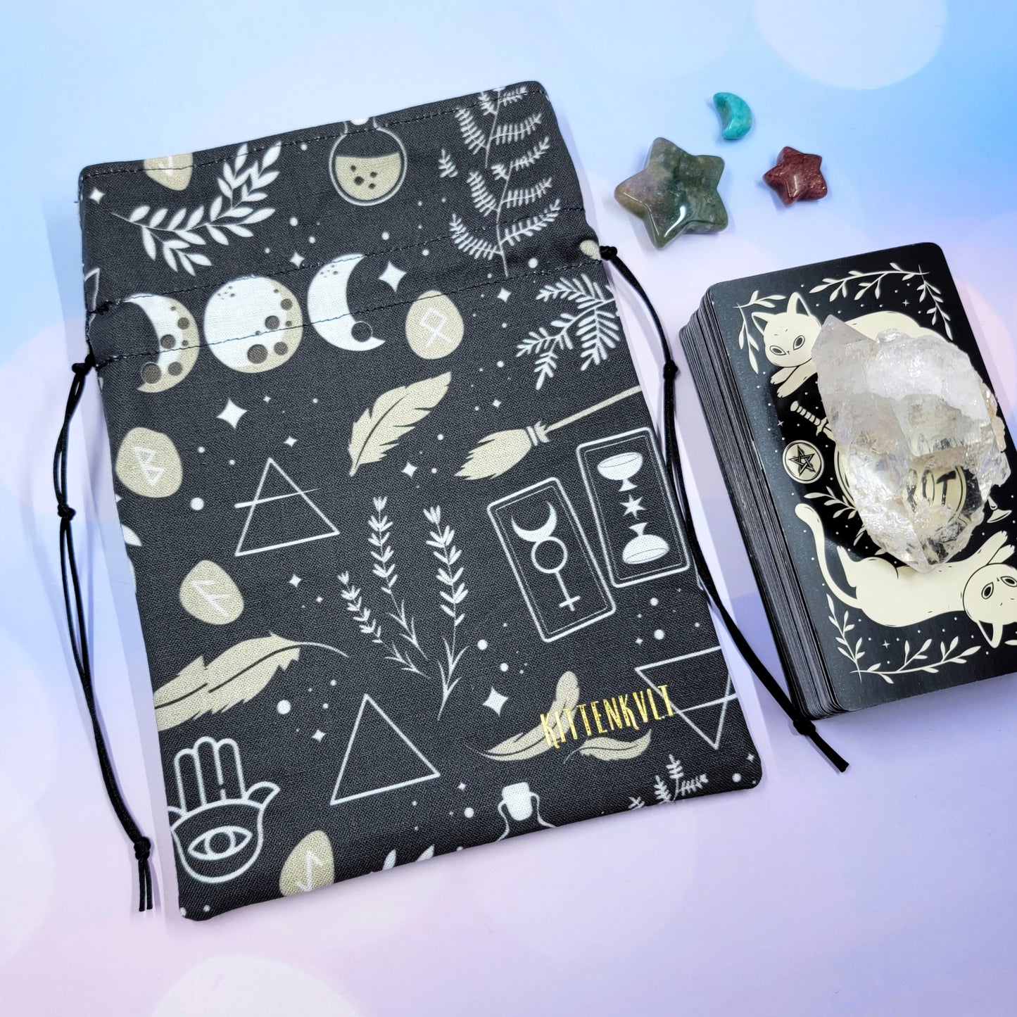 Mystical Divination Witch Whismy Goth Trinket Pouch