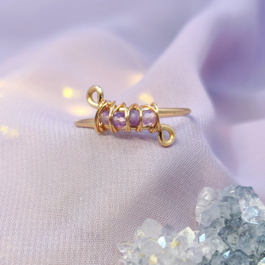 Mystical Witchy Fairy Amethyst Ring