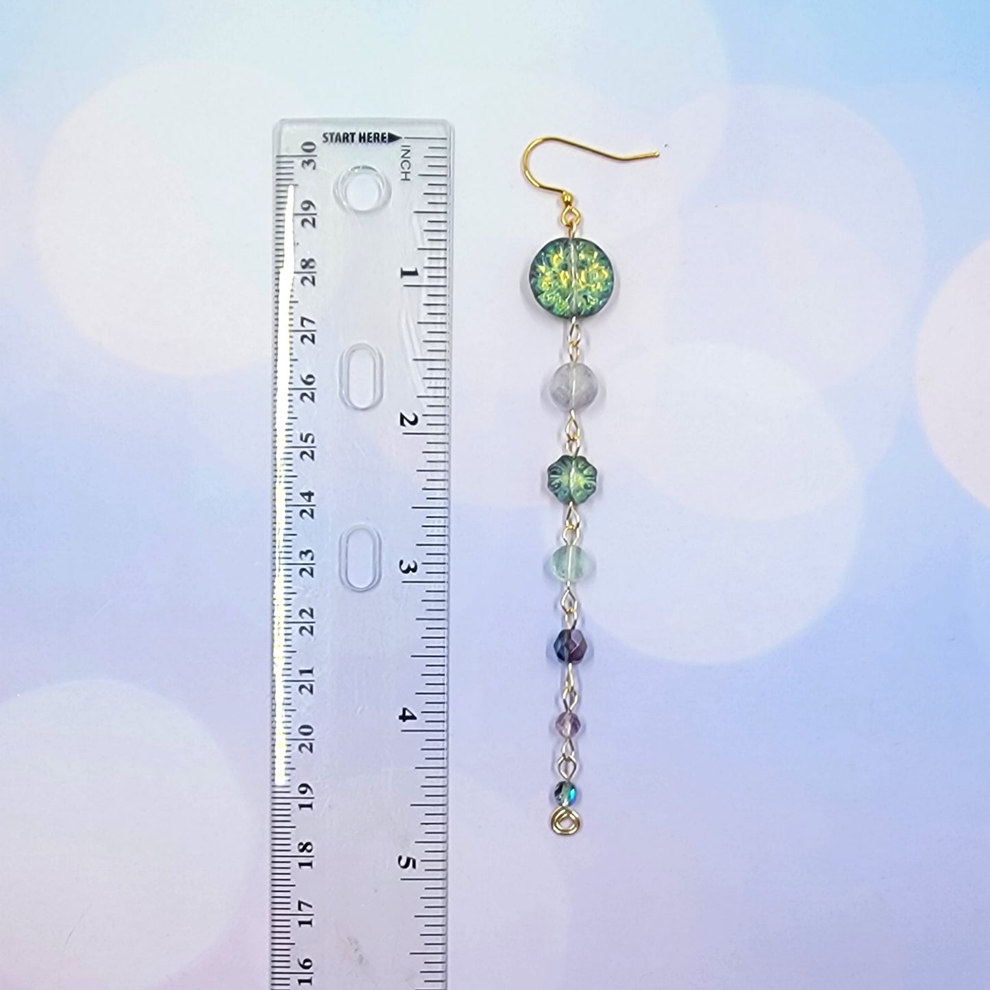 Mystical Fluorite Flower Earrings