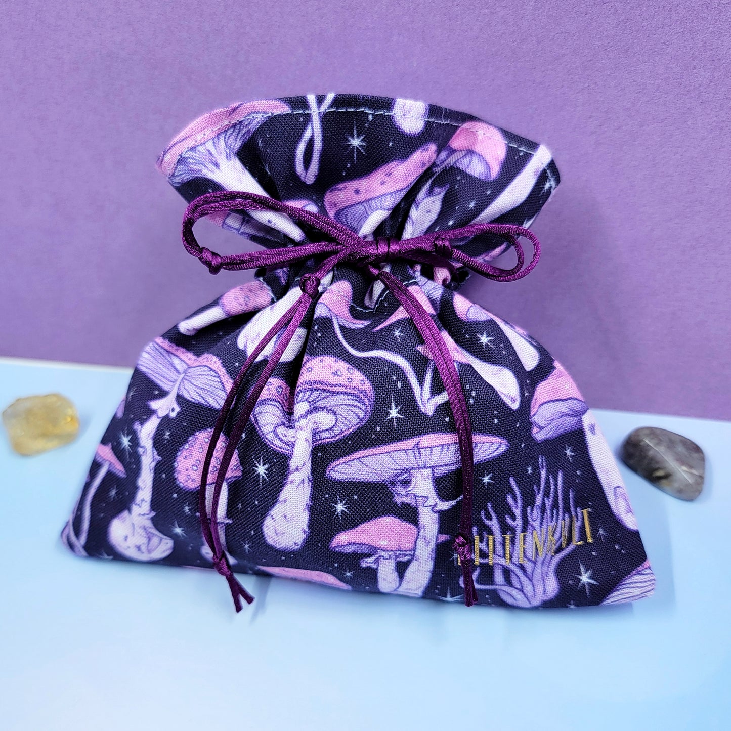 Mystical Witchy Mushroom Crystal Pouch