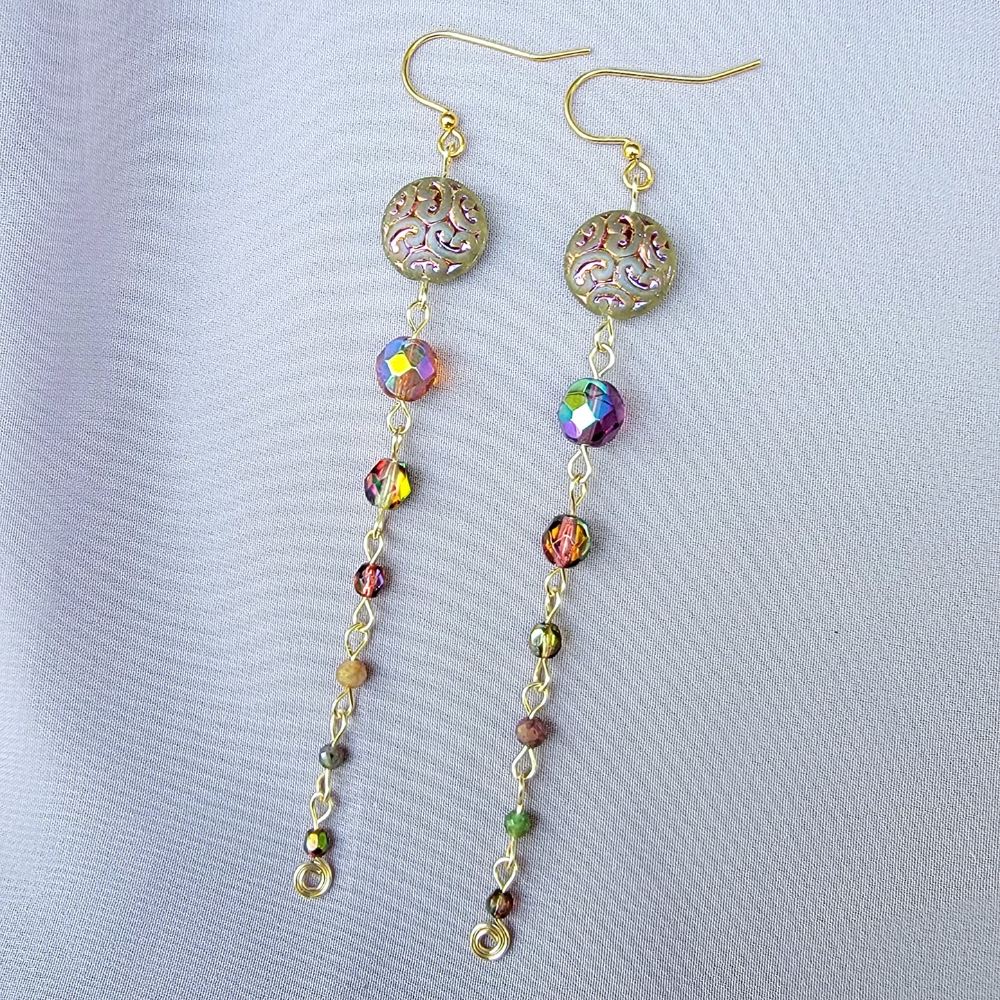 Mystical Fuschite Ruby & Sapphire With Ruby Earrings