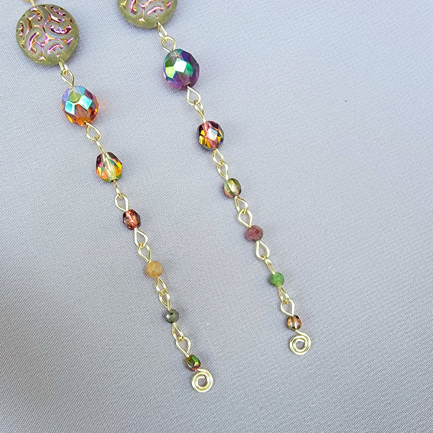 Mystical Fuschite Ruby & Sapphire With Ruby Earrings