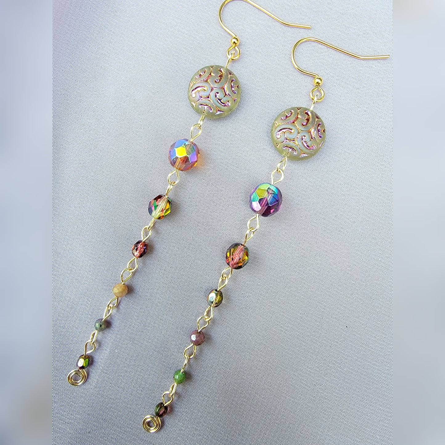 Mystical Fuschite Ruby & Sapphire With Ruby Earrings