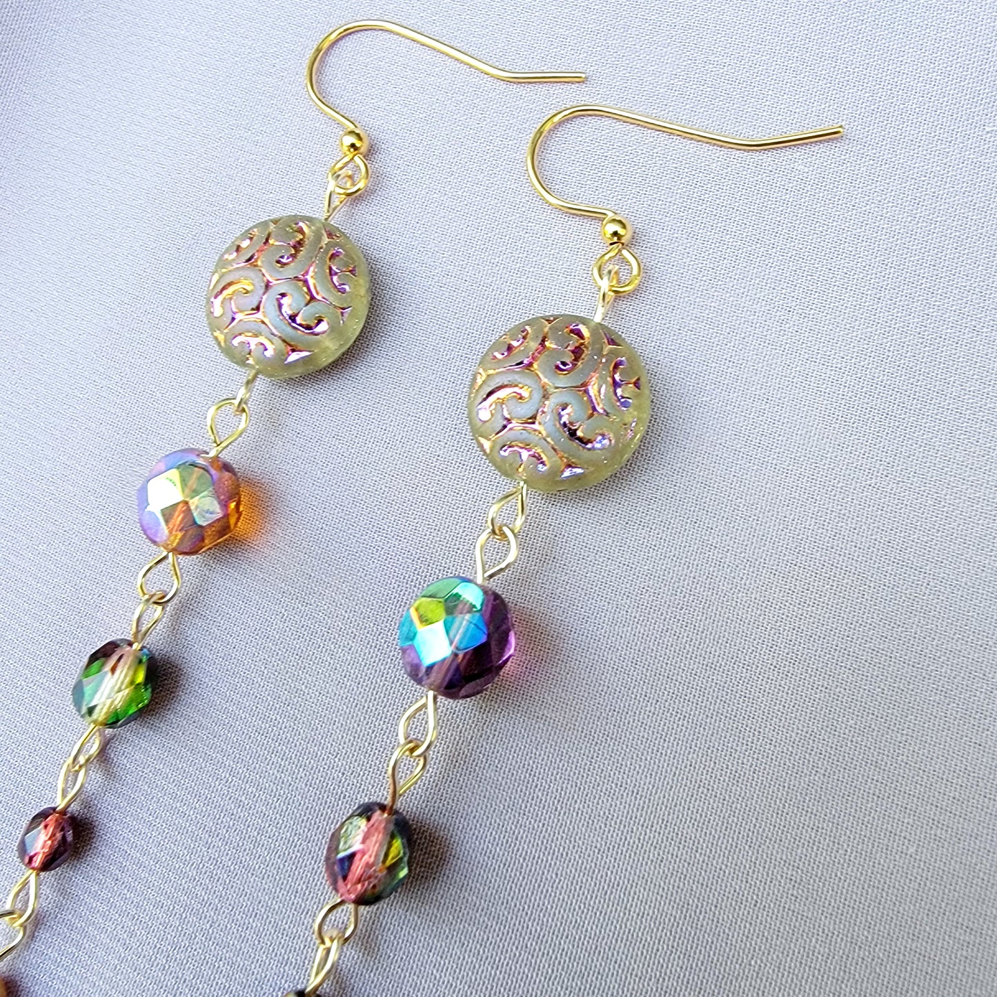 Mystical Fuschite Ruby & Sapphire With Ruby Earrings