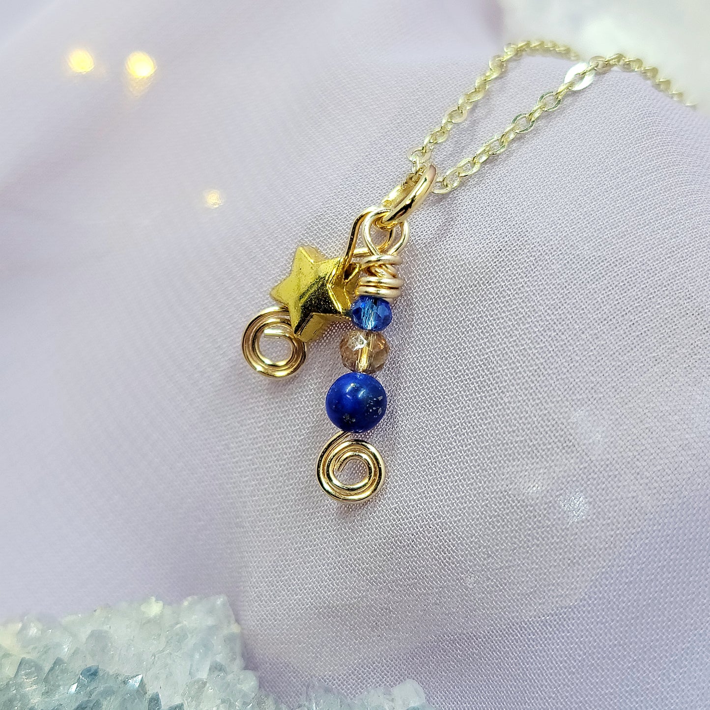 Celestial Lapis Lazuli Star Witch Necklace