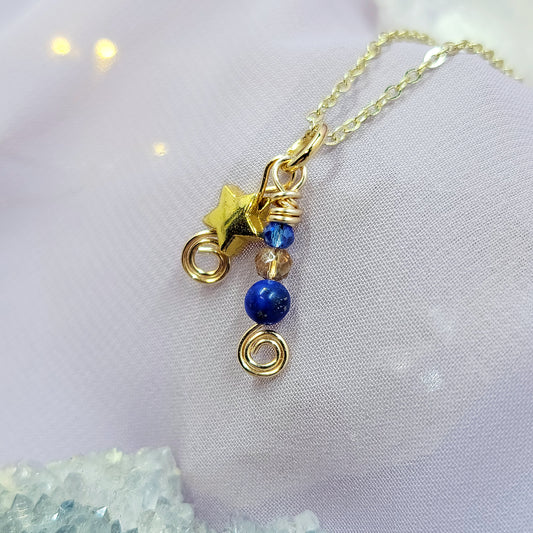 Celestial Lapis Lazuli Star Witch Necklace
