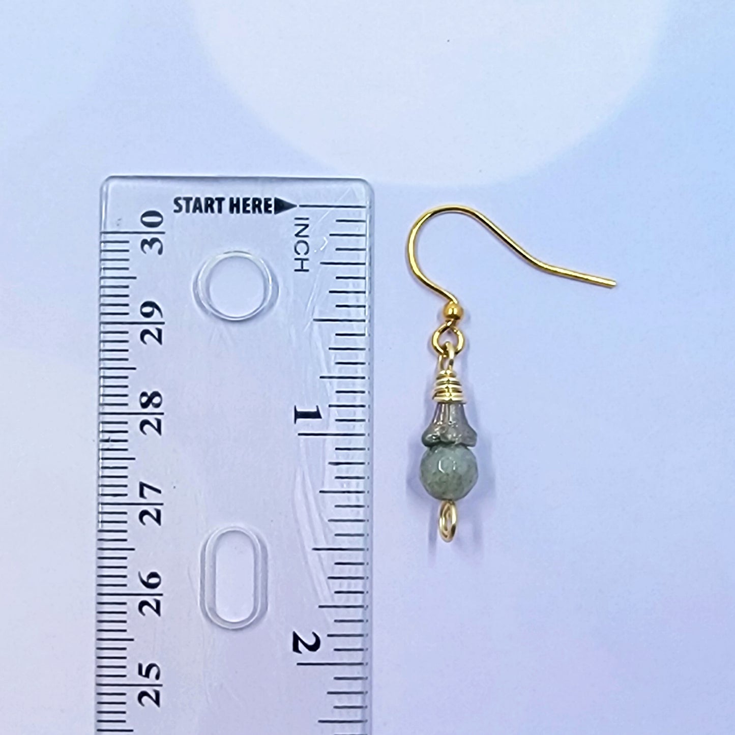 Dainty Fairy Ethereal Labradorite Flower Earrings