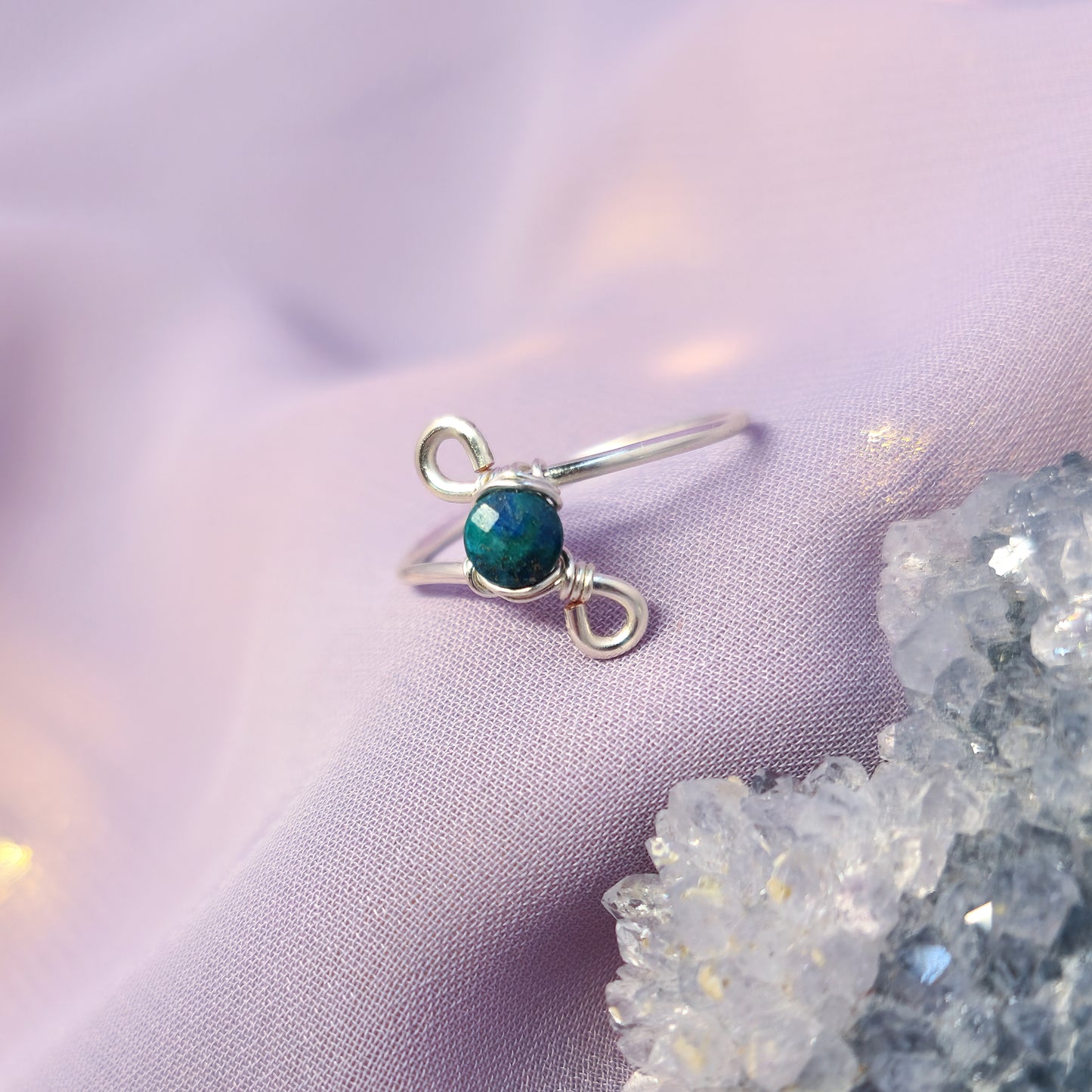Dainty Fairy Azurite Ring