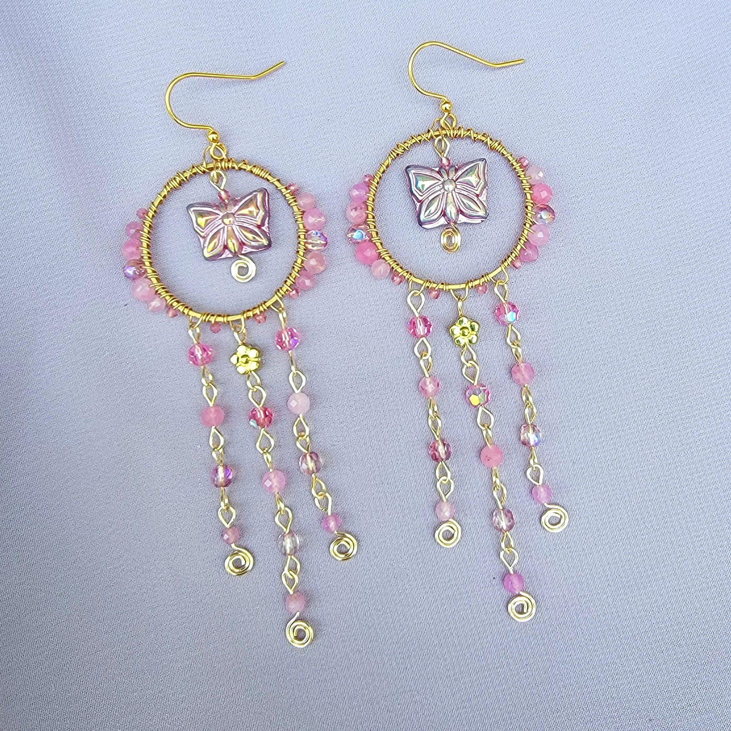 Crystal Butterfly Earrings