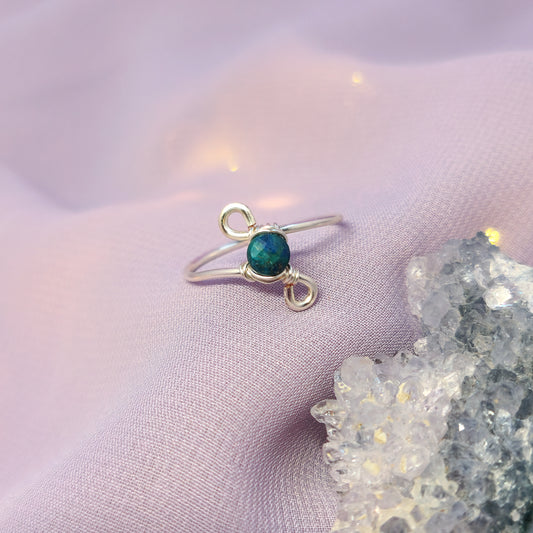 Dainty Fairy Azurite Ring