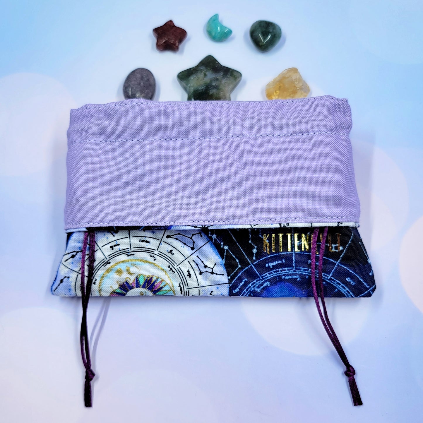 Celestial Witchy Zodiac Cosmic Crystal Pouch