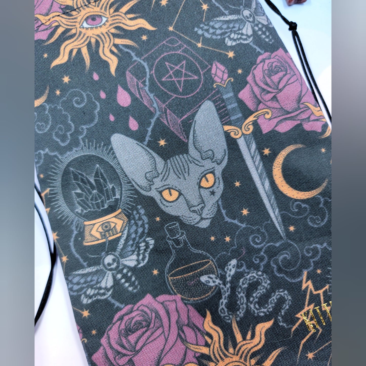 Witchy Gothic Hairless Spynx Tarot Pouch
