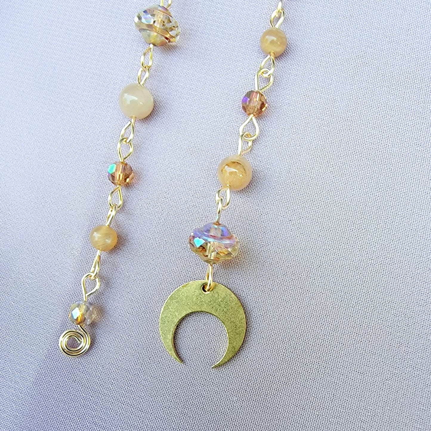 Celestial Sunstone Planet Moon Earrings