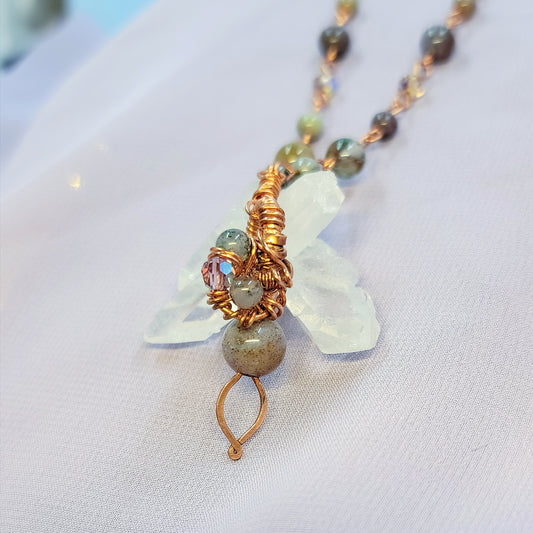 Mystical Witchy Fairy Ocean Jasper Copper Necklace