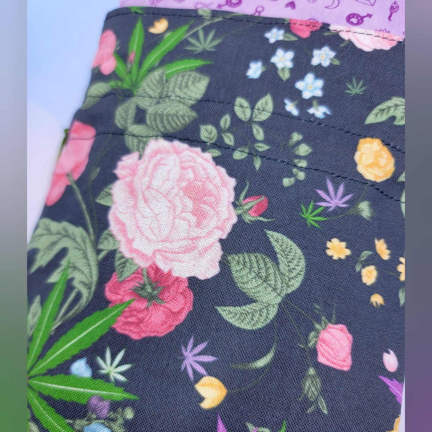 Roses, Pot Leaf, Wildflowers Tarot Pouch