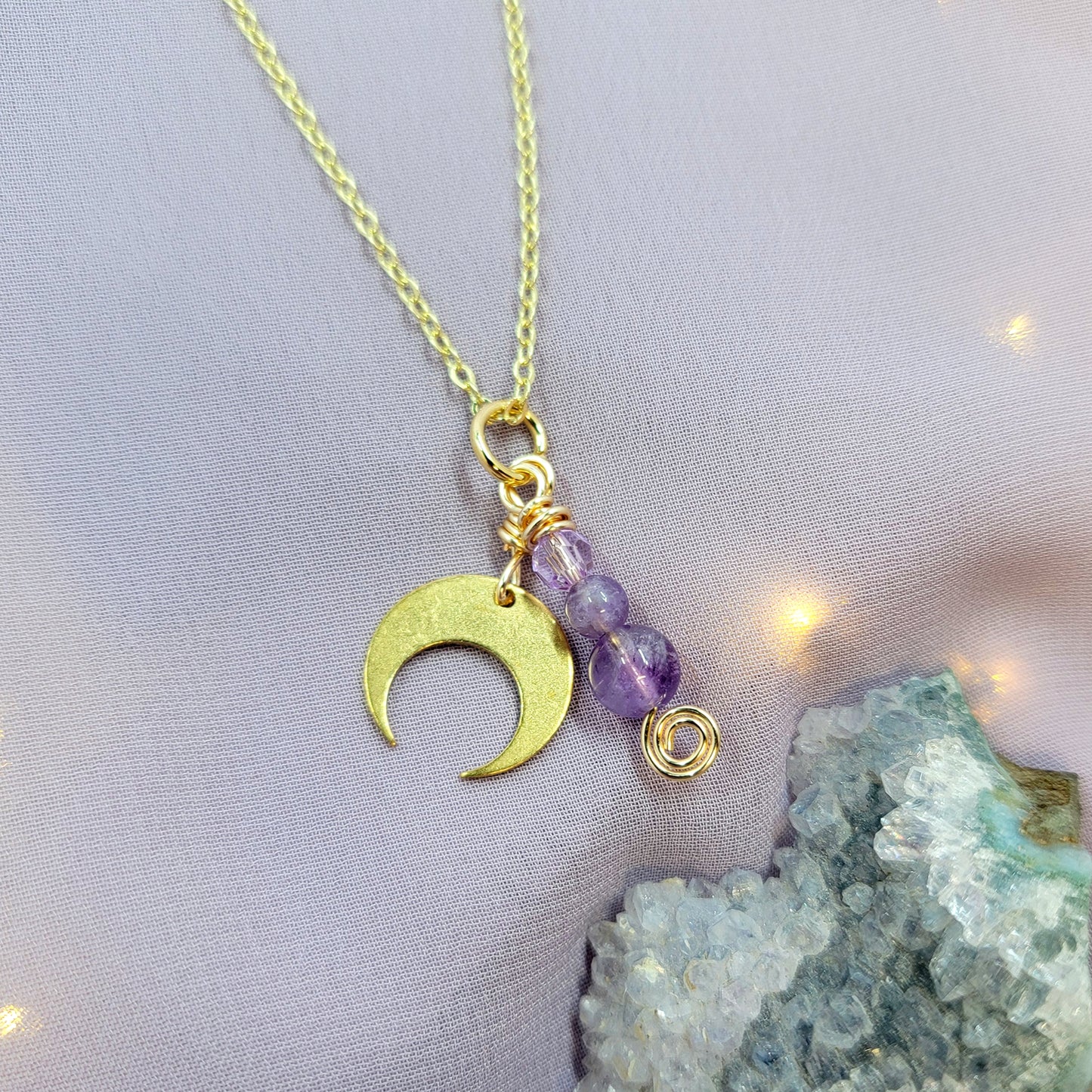 Amethyst Moon Necklace
