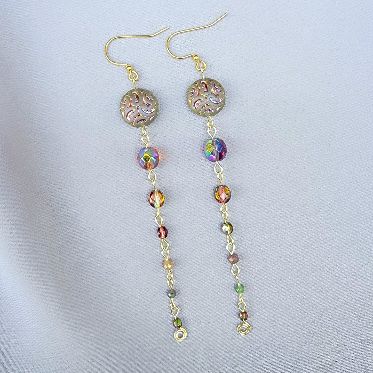 Mystical Fuschite Ruby & Sapphire With Ruby Earrings