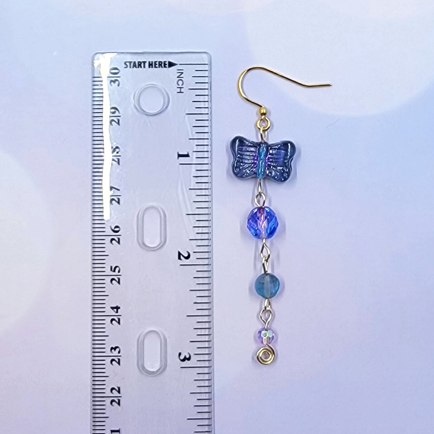 Fluorite & Amethyst Magical Butterfly Earrings