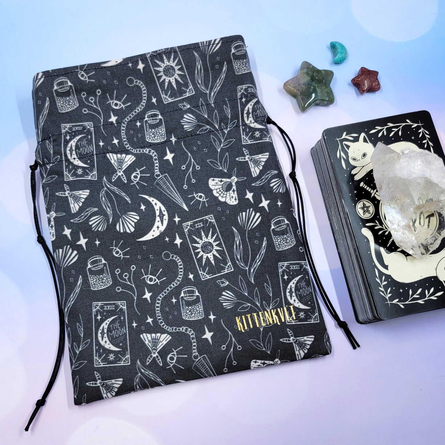 Mystical Divination Witch Goth Trinket Pouch